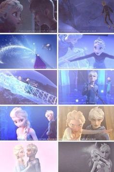 frozen princesses and their names are shown in this collage from disney's frozen world