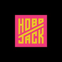 the word hope jack in yellow and pink on a black background