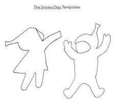 the snow day templates for paper dolls are shown in two different sizes and shapes