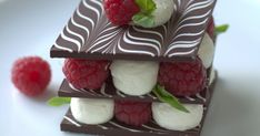 Chocolate raspberry mille feuille