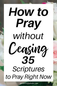 flowers with the text how to pray without ceasing 35 pictures to pray right now