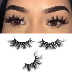 PRICES MAY VARY. 1.★【Premium Mink Fur - Soft & Comfortable】 -- 100% siberian mink fur eyelashes. Real full strip mink eyelashes feel more comfortable than synthetic lashes. Dramatic soft, natural curved, like human natural lashes, but not irritate to your eyes. 2.★【Only 0.5g - Light Weight】 -- Each pair of our 3D mink false eyelashes only weighs 0.5 grams. Lightweight "0" burdens, no heavy feeling. You will not even feel their exist on your eyes. Cruelty-free Mink fur. These fine fibers come fro Kim Kardashian Makeup, Applying False Eyelashes, False Eyelash Extensions, Thick Lashes, Nose Shapes, Best Mascara, Faux Mink Lashes, 3d Mink Lashes, Fake Eyelashes