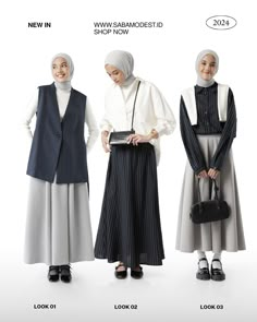 Hijabi Fashion Modest, Outfit Outer Hijab, Kondangan Outfit, Outfit Hijab Casual, Stylish Outfits Casual, Japanese Minimalist, Modest Casual Outfits, Simple Style Outfits