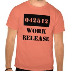 a man wearing an orange t - shirt that says 04252 work release