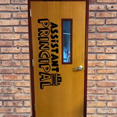 Assistant Principal Door Decal, Principal's office sign, School decor Assistant Principal Office, Principal Office Decor, Back To School Door, Middle School Principal, Computer Lab Classroom, School Office Decor, School Decal, Chemistry Classroom, Principals Office