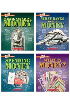 four books about money and what they mean to be made in each book, with the title