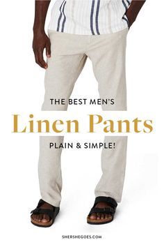 Linen is the perfect "classy yet casual" summer fabric. Strong, absorbent, and lightweight, linen is a summer staple that will instantly elevate your wardrobe. Keep reading for our favorite linen pants to check out this summer! #linen #linenpants #menslinenpants linen pants, linen pants outfit, linen pants outfit men, best linen pants, best linen pants for men, men's linen pants, best men's linen pants, linen pants for men, linen pants for men Men Linen Pants, Shopping Places