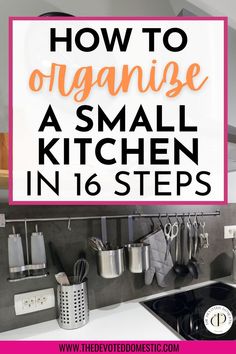 Not sure how to organize a small kitchen & maximize your space? Learn it straight from a pro organizer! These small kitchen storage solutions & organization ideas for small kitchens are INSANELY effective! Organize A Small Kitchen, Diy Kitchen Hacks, Kitchen Decor Hacks, Small Kitchen Decoration, Kitchen Diy Ideas, Kitchen Organization Hacks, Upcycled Kitchen, Kitchen Storage Hacks, Small Kitchen Organization