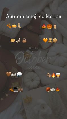 autumn emoji collection - screenshots for the iphone and ipad, with icons displayed