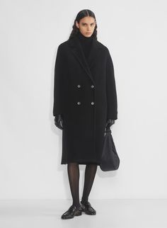 THE SLOUCH™ COAT | Aritzia The Slouch Coat Aritzia, The Slouch Aritzia, Babaton Slouch Coat, Slouch Coat Aritzia, Luxury Double-breasted Winter Outerwear, Black Cashmere Wool Coat For Winter, Winter Black Cashmere Wool Coat, Cashmere Outerwear For Business In Winter, Winter Cashmere Business Outerwear