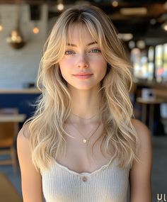 Style Medium Gray Hair with Shoulder-Length Blunt Bangs Bangs With Medium Hair Straight, Medium Length Haircut With Fringe, Medium Gray Hair, Gray Hairstyles With Bangs, Medium Length Hairdos, Light Bangs, Gray Hairstyles, Seamless Hair Extensions, Bangs With Medium Hair