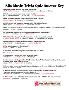 the movie trivia quiz answer sheet