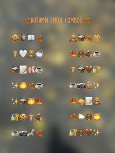 an image of autumn emoji combos on the app store screen with other emoji icons