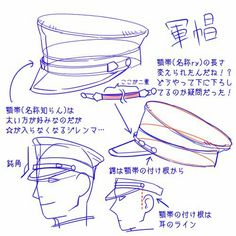 instructions on how to wear a hat in different ways, including the cap and visor