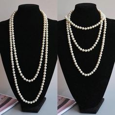 Elevate your style with this timeless and elegant long pearl necklace, designed to add sophistication to any ensemble. The versatile design allows you to wear it as a single long strand or layered for a chic, statement look. Each pearl is meticulously crafted to bring out its natural luster, offering a refined and graceful accessory for both casual and formal occasions. This necklace is perfect for adding a touch of luxury to a wedding, dinner party, or even your daily attire. With its elegant a Luxury Single Strand Necklace For Formal Occasions, Luxury Formal Single Strand Necklaces, Luxury Elegant Pearl Necklace For Formal Occasions, Luxury Pearl White Jewelry For Formal Occasions, Luxury White Long Necklace For Formal Occasions, Luxury Single Strand Pearl Necklace For Parties, Luxury Classic Pearl Necklace For Formal Occasions, Luxury White Long Necklace, Luxury Classic Single Strand Necklace