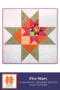 the five stars quilt pattern is featured in this book