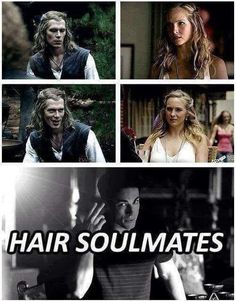 the movie poster for hair soulmates, which is featured in several different scenes and features actors