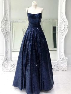 Black And Blue Gown, Starry Night Prom Dress, Midnight Blue Prom Dresses, Best Formal Dresses, Winter Bridesmaid Dresses, Prom Dress Inspo, Prom Inspiration, Junior Prom, Formal Prom Dresses