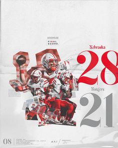 a poster with the number twenty two and football players on it's front cover