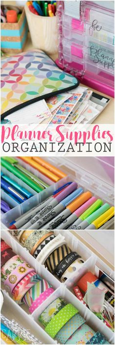 an organized drawer filled with crafting supplies