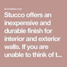 the words succo offers an expensive and desirable finish for interior and exterior walls if you are unable to think of it