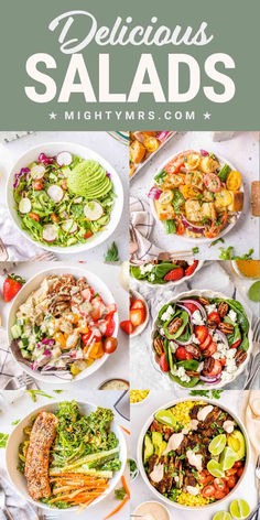 Delicious Summer Salads Salad Meal Prep Ideas, Salads With Chicken, Refreshing Dinner, Meal Prep For Lunch, Crispy Chicken Salads, Tasty Salads, Cranberry Chicken Salad, Recipes Salads, Salads Recipes