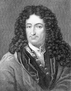 an old portrait of a man with long curly hair wearing a black jacket and white shirt