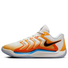 Nike KD 17 'Sunrise' FJ9488-700 Nike Shoes Basketball, Zapatillas Nike Basketball, Hoop Shoes, Best Volleyball Shoes, Nike Volleyball, Ball Shoes, Kd Shoes, Usa Shoes, Color Shoes