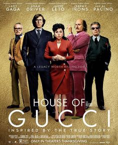 the movie poster for house of guccii, starring actors from left to right