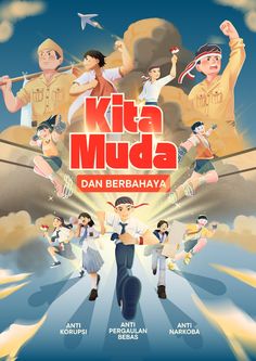 the movie poster for kita muda, featuring an image of people in uniform