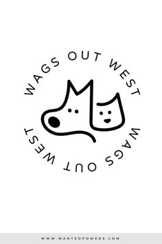 a black and white logo with the words west swags out west on it