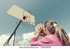 beautiful girl shooting basket and playing basketball, lower view wide angle, VINTAGE Posters Diy, Girls Problems, Ball Birthday Parties, Ball Birthday, Book Baskets, Balls Shirt, Playing Basketball, Sleeves Ideas, Traditional Landscape