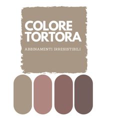 the color palette is shown in shades of brown, pink, and beige with text that reads