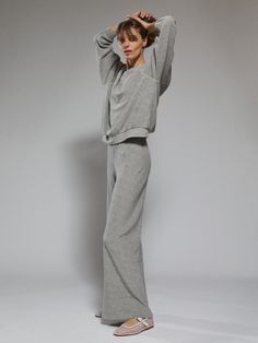 The Zephyra Flare Pants in Terry – Suzie Kondi Gray French Terry Sweats For Loungewear, Terry Cloth Set, Terry Cloth Pants, Relaxed Fit Soft-washed French Terry Sweatshirt, French Terry Pants, Gypset Style, Terry Towel, Flare Pants, High Waisted