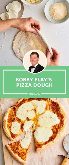 bobby plays's pizza dough with the title above it and an image of a man holding