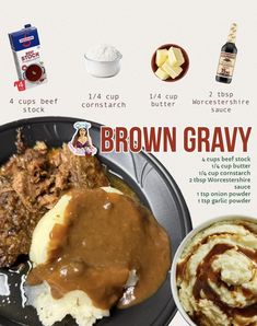 Beef Stock Recipes, Brown Gravy Recipe, Stock Recipes, Gravy Ingredients, Winter Cooking, Cajun Cooking, Brown Gravy, Gravy Sauce, Beef Stock