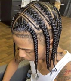 4 Braids To The Back Men, Men Cornrows Design 4 Braids, Mens Braided Hairstyles Black, Full Head Braids Men, Design Braids For Men, Braids For Boys Kids, Black Boy Braids Hairstyles, Boy Braid Hairstyles, Boys Braids Hairstyles