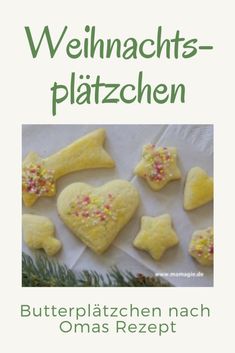 the cover of a book with cookies in the shape of hearts and stars on it