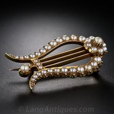 Victorian Seed Pearl Lyre Pin Jewelry Victorian, Moon Rising, Deco Earrings, Alpha Chi, Art Deco Earrings, Seed Pearl, Victorian Jewelry, Vintage Jewels, Online Jewelry Store