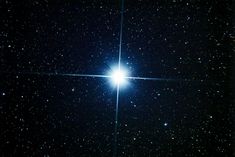 the bright star is shining brightly in the night sky