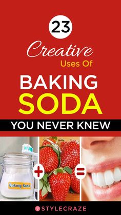 the cover of 23 creative uses of baking soda you never knew to use