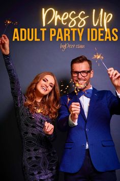 40 Unique Dress Up Party Themes Adults Will Love - byDeze Christmas Party Themes For Adults, Party Dress Codes, Adult Christmas Party, Best Party Dresses, Silver Cocktail Dress, Christmas Party Themes