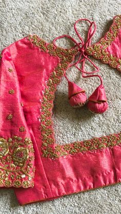 Blouse Designs Pattern, Lehenga Saree Design, Embroidery Blouses, Blouse Works, Bridal Blouses