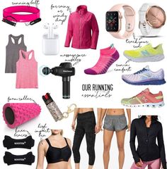 an image of women's running gear and shoes for the day or night time