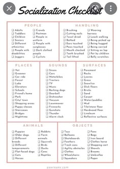 a printable social checklist with the words socialize and other things to do