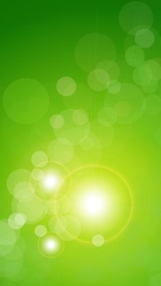 bright green background with circles and bokets