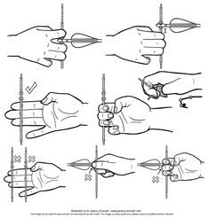 instructions for how to measure the length of a hand with scissors and wire on it