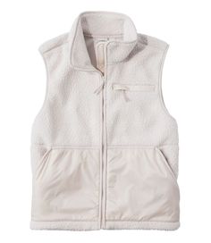 Women's Mountainside Fleece Vest | Vests at L.L.Bean White Vest Outfit, Fun Fits, Western Sweaters, Fleece Vest Women, Fluffy Vest, Cute Vest, Women's Vests, Vests For Women, Weighted Vest