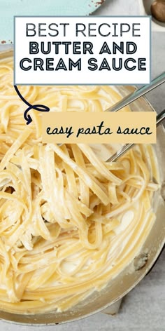 the best recipe for butter and cream sauce is made in one pan with only pasta