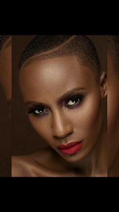 Black Buzzcut Women, Copper Buzzcut Black Women, Black Women Buzzcut Short Hair, Short African Hairstyles, Bald Black Women Shaved Heads, Girl Buzzcut Black Hair, Natural Short Cuts, Short Bleached Hair